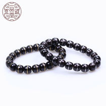 Indonesian Old Stock Coconuts First Line Pharmist Inlaid Bronze Single Ring Buddha Beads Handstring Boutique Original and Tall Old barrel Pearl