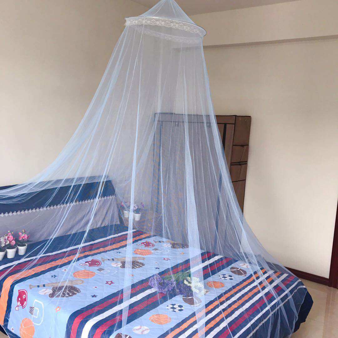 吊顶蚊帐特加密圆顶公主宫廷落地帐纱家用1.5米床宿舍上铺免安装