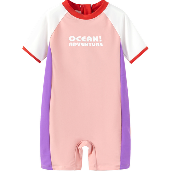 Balabala girls' swimsuits, children's swimsuits, children's babies' sun protection one-piece swimsuits, high elasticity color blocking fashion trend Balabala girls' swimsuits, children's swimsuits, children's babies' sun protection one-piece swimsuits, high elasticity color blocking fashion trend