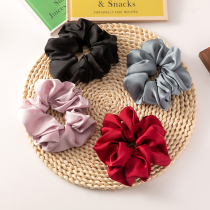 Head Rope Female Net Red Head Flower Ornament Tide Korea Hair Accessories Cloth Art Brief Hair Circles Pig Large Intestine Hair Rope Leather Fascia Hair