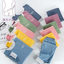 AB Double-sided Develvet Childrens lingerie suit No-scratches male girls autumn clothes Autumn pants CUHK Warm Underwear Sleepwear