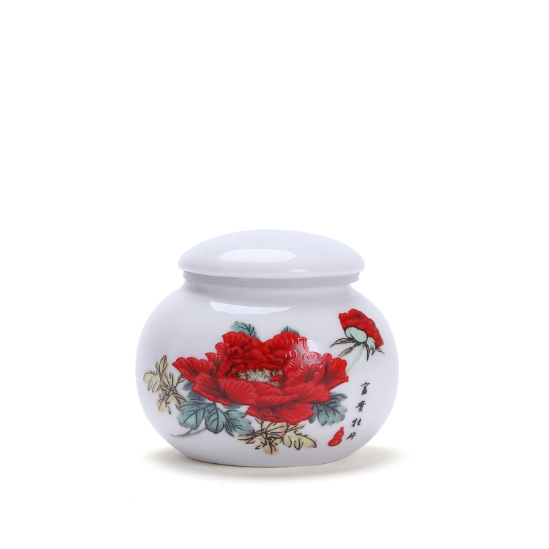 Small POTS ceramic cream jar pill substance Fang Xiang compact ceramic honey pot Small round ceramic bottles