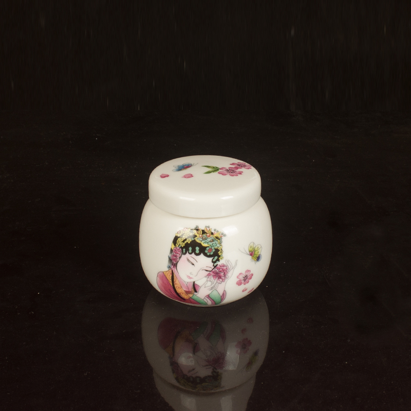 Cosmetics packaging bottles of cream jar cream bottle Japanese small store receives the new fragrance body small ceramic seal pot