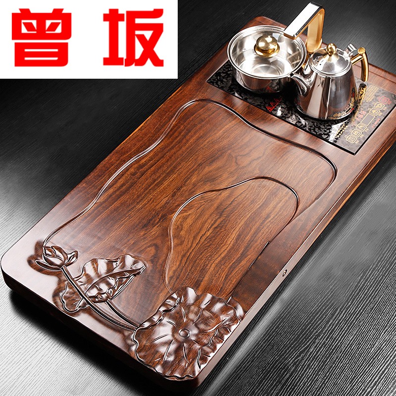 The Who -- tea tray with induction cooker suit a whole household of Chinese style wood dry tea contracted office for tea