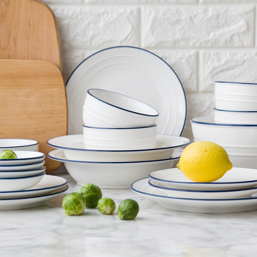  欧式田园碗碟餐具套装