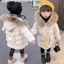 One-year-old baby winter cotton jacket 3 baby thickened coat 4 children down cotton suit girl 2022 new foreign gas