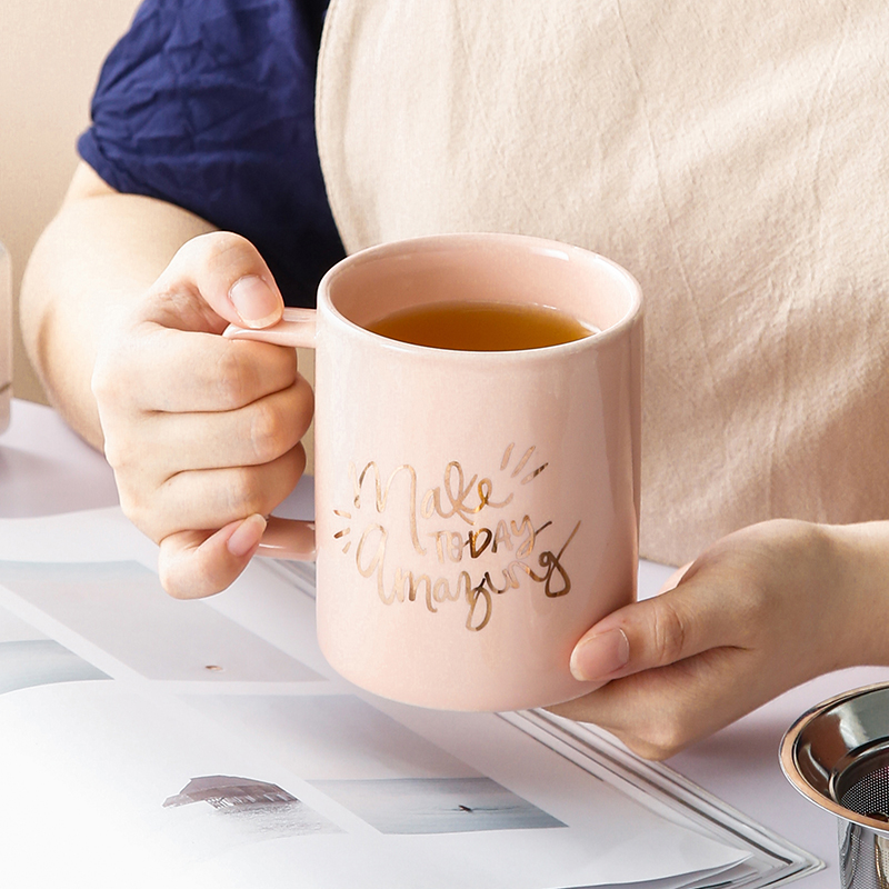 Creative move with cover glass ceramic keller spoon tide lovers ultimately responds a cup of coffee cup men 's and women' s cup