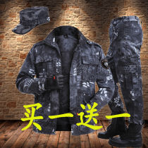 Black serpent dress camouflan suit Male Lawsuit jacket abrasion resistant work clothes Lawsuit Eat Chicken Spring Autumn Outdoor