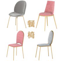 Nordic Iron Art Dining Chair Home Modern Minima Backrest Casual Chair Make-up Chair Ins Wind Mesh Red Gold Chair