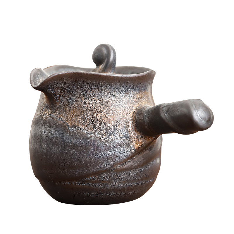 "Gold teapot Japanese ancient up coarse pottery mud side put the pot of household ceramic tea, kungfu tea set single pot