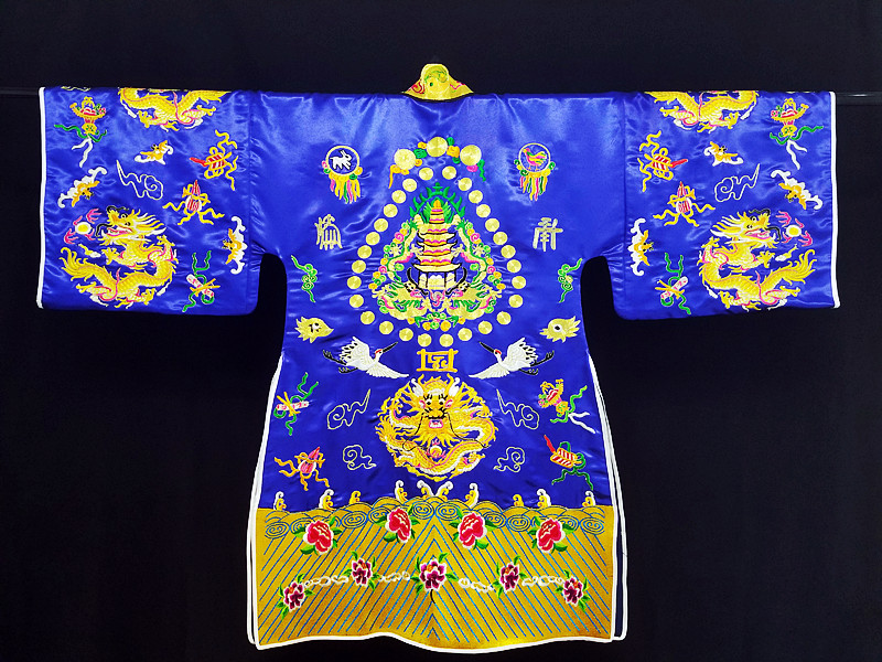 机绣正一派团龙法衣/台湾法衣绛衣/高功法服/法袍道袍/道士服装_双氙
