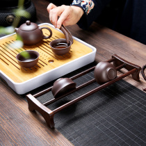 Xinyun ebony solid wood teacup rack Cold cup rack Storage rack Kung Fu tea accessories ornaments cup holder Household