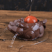 Xinyun tea Pet boutique Purple sand Lucky Pixiu tea play Purple sand tea pet water spray tea tray decoration treasure