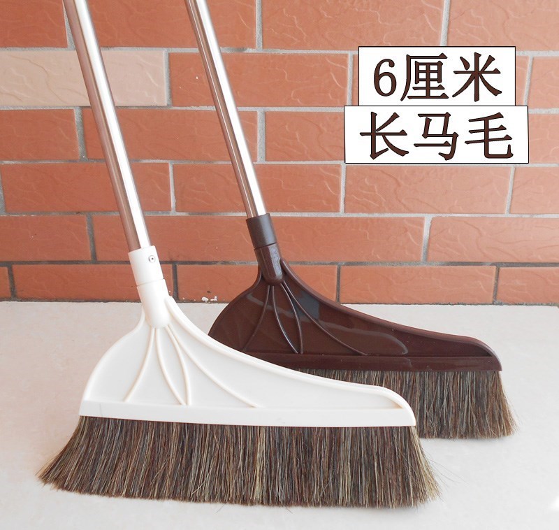 Wood floor tile is special pure pig manee manee tail single fur broom broom broom stainless steel rod