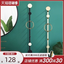 Wall-mounted brass coat rack wall wall door-to-door back wall without drilling into the door Creative light luxury hook hanging hook
