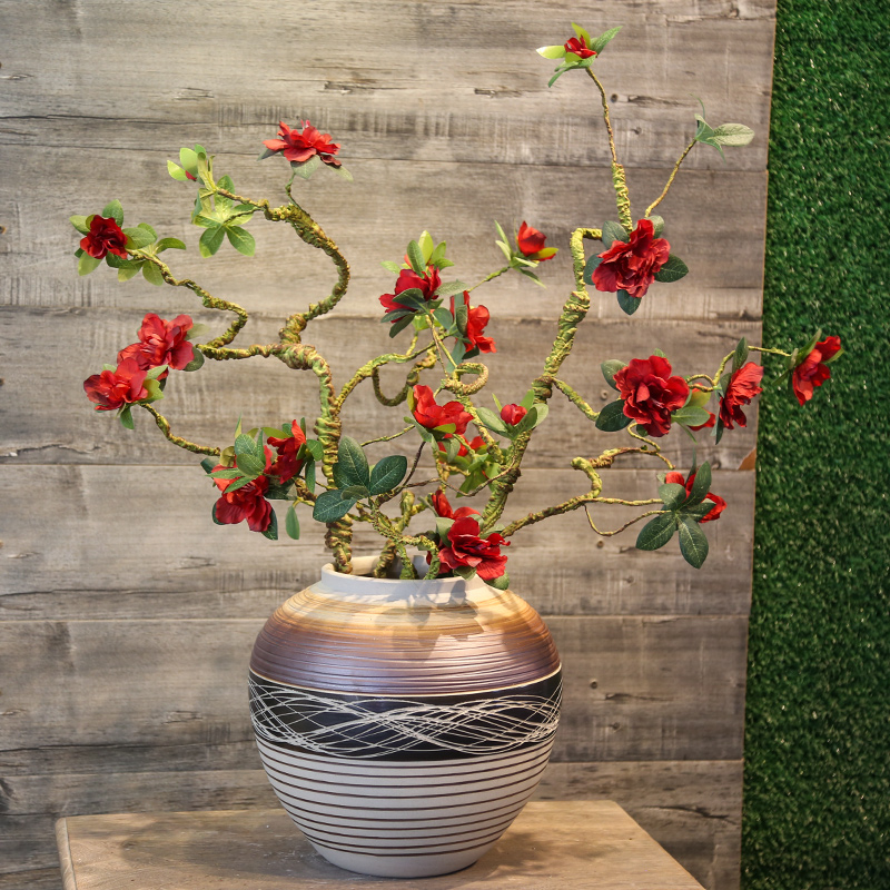 The New Chinese jingdezhen ceramic vase mesa place simulation flowers between artificial flowers decorate the sitting room, dining - room example