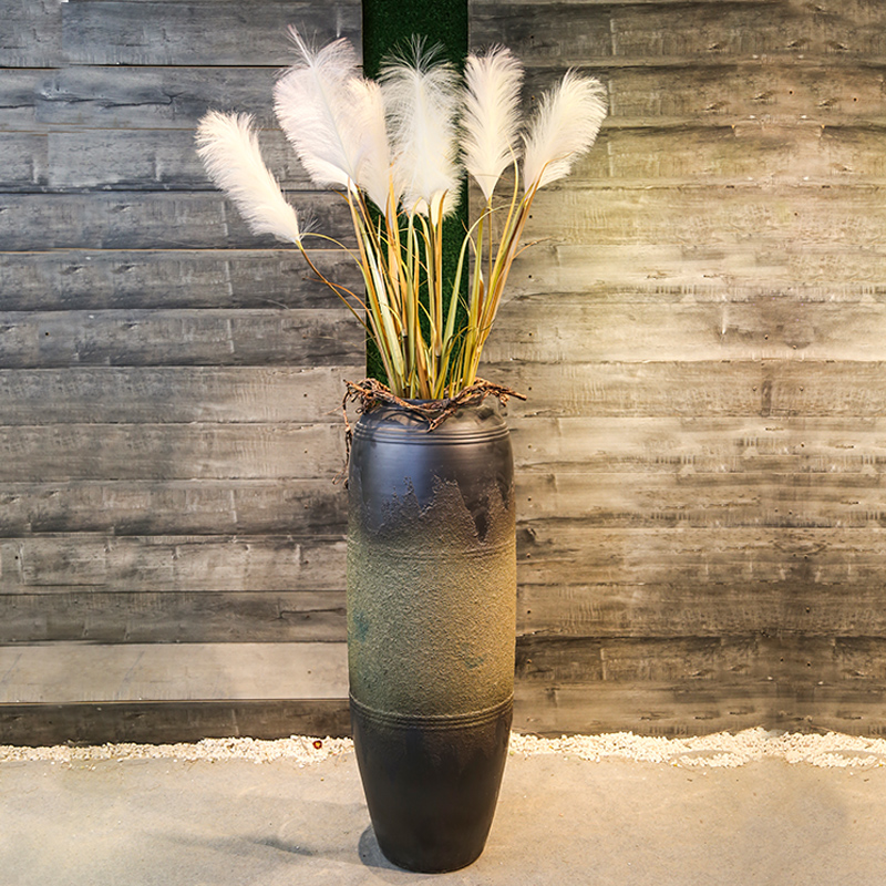 Jingdezhen coarse pottery vases, flower implement pot sitting room adornment is placed decoration household landing simulation flower arranging flowers