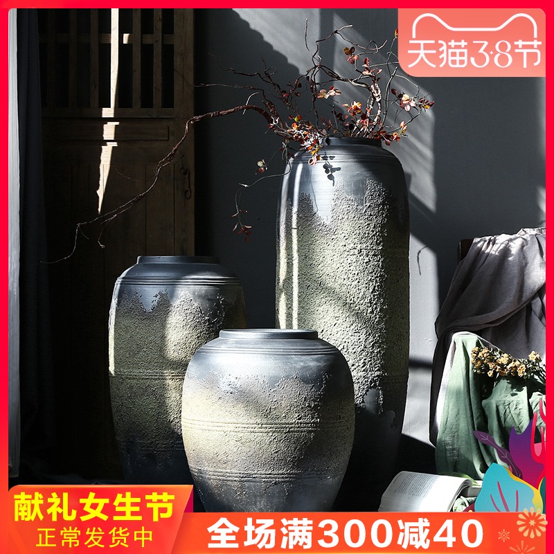 Jingdezhen retro nostalgia ceramic vase furnishing articles simulation flowers sitting room decoration decoration decoration to the hotel ground flower arrangement