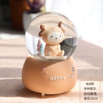 Girlfriend New Year crystal ball music box Music box Snowflake send girl best friend friend childrens Birthday gift