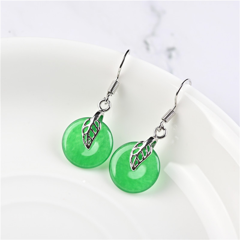 jade mason jade jade safe bule earrings jasper transfer earrings girly grandmother green ear jewelry