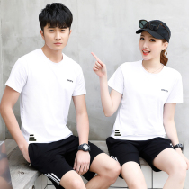 Summer cotton volleyball suit Mens and womens tennis gateball sports jersey Air volleyball suit set shuttlecock game uniform