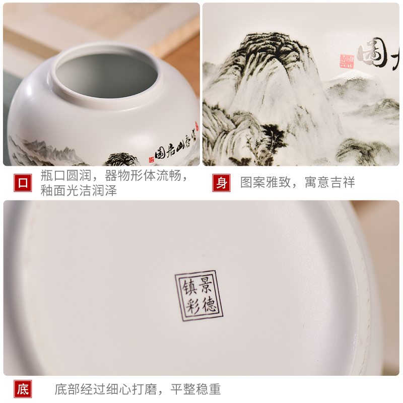 Jingdezhen ceramics by hand storage tank with cover grain in traditional Chinese medicine food rice, cooking pot pot sitting room place