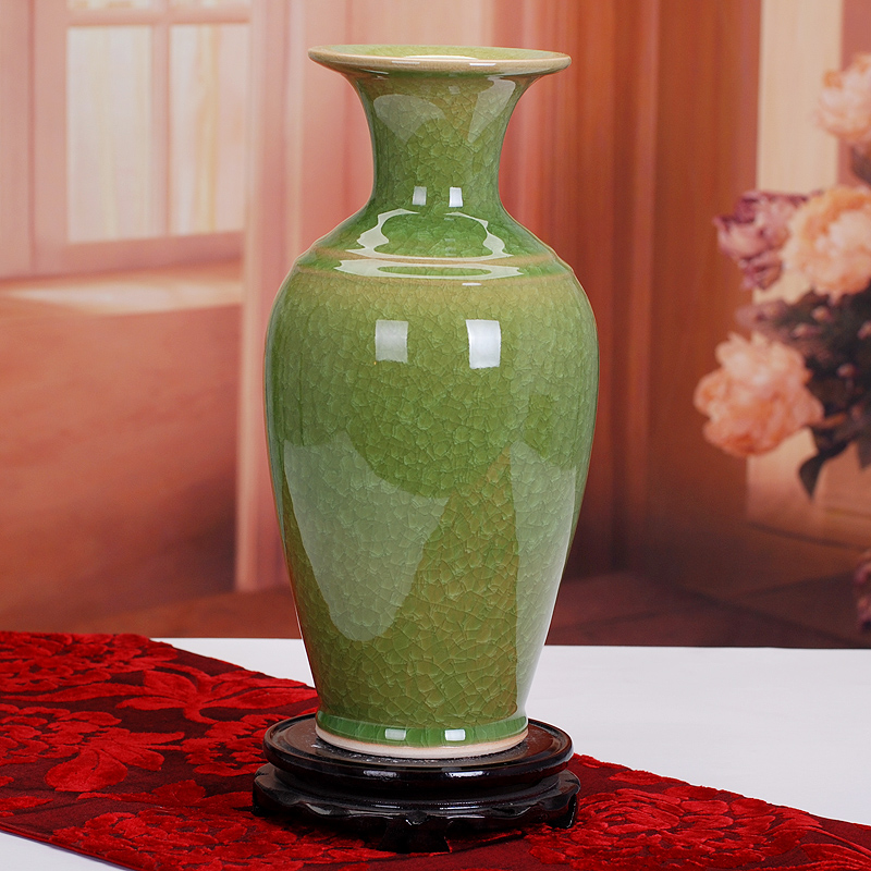 Open the slice 366 classical jingdezhen porcelain ceramic color glaze vase decoration vase household decorative furnishing articles