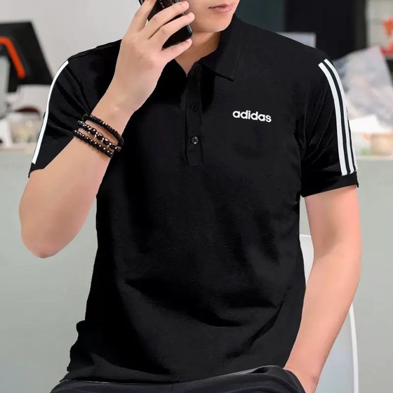 adidas three-bar short-sleeved men's black POLO shirt summer sportswear cotton T-shirt EJ0927
adidas three-bar short-sleeved men's black POLO shirt summer sportswear cotton T-shirt EJ0927