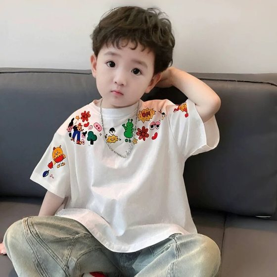 2025 summer children's new pure cotton short-sleeved T-shirt baby cartoon base shirt boy and girl cartoon top
2025 summer children's new pure cotton short-sleeved T-shirt baby cartoon base shirt boy and girl cartoon top