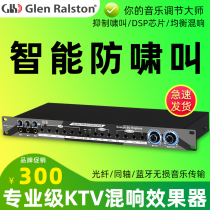 Glen ralston Professional microphone microphone Digital ktv pre-stage effect machine Vocal double reverb anti-howling Home performance Karaoke special K song Bluetooth adjustment