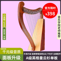 Small harp portable beginner's textbook professional lyre 19 strings Irish Waugh children's lyer instrument