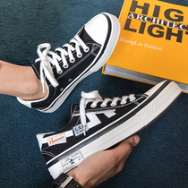 Mens shoes white canvas shoes summer breathable leisure low-gang shoes Korean edition trend hundreds of national tide shoes boy tide shoes
