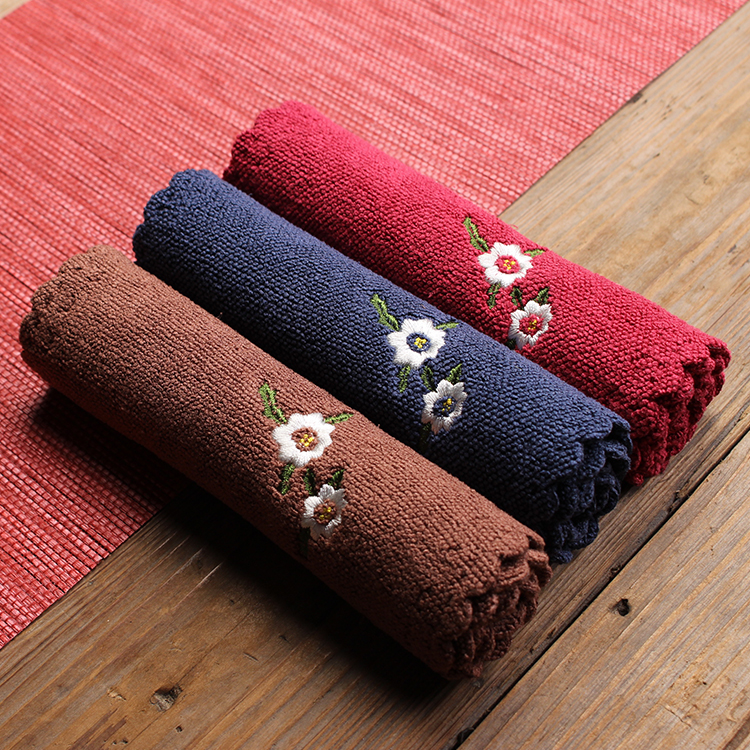 Art of pure cotton tea towel thickening bibulous name plum flower tea cloth printing a rectangle tea tea tray accessories tea tea cloth