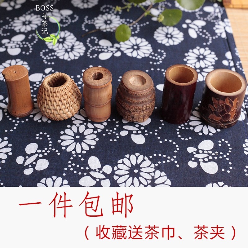 Tea set cover buy bamboo cover bearing are it cover of autumn barnacles cover holder frame Tea accessories bamboo pot lid base bearing