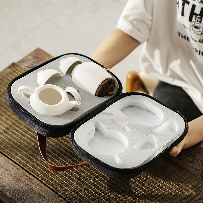 Ceramic pot 2 cups of portable travel tea set tea set is suing travel car crack cup tea cup