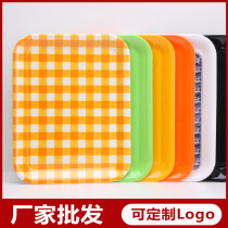 Plastic Trays Rectangular Water Cup Trays Tea Trays Melamine Cutlery Fast Food Tray Cake Fruit Plates Wholesale