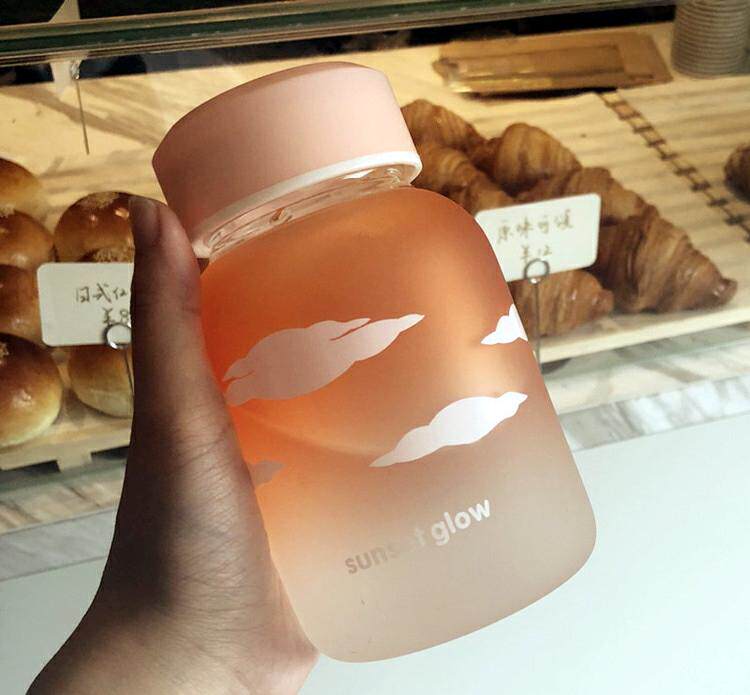 星星空杯子水杯玻璃韩版学生渐变色生日礼物送女生个性创意好看的