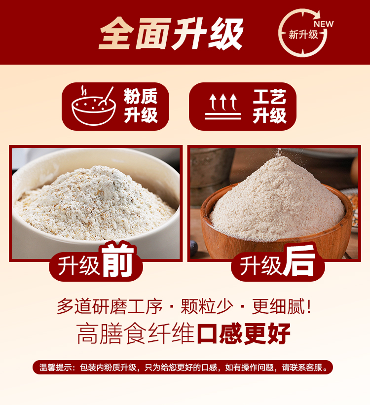 【新良】全麦面粉含麦麸中筋1.25kgx2袋