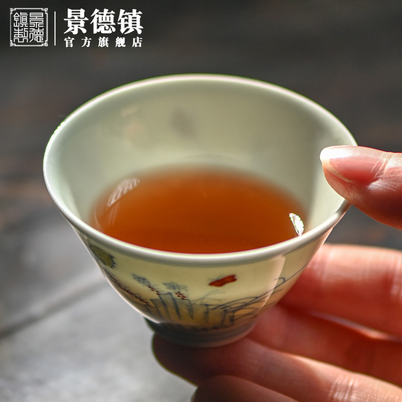 Jingdezhen ceramic official flagship store of the ancients in bucket color seems as long as three years cup single cup tea cups