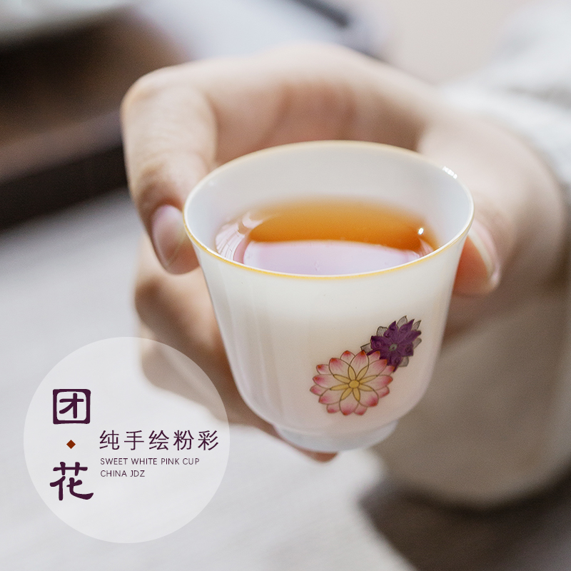 Jingdezhen flagship store ceramic kunfu tea tea tureen Chinese tea cups suit household small office