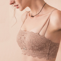 No shoulder strap lingerie woman Breasted Breasts Slim slim breasted with non-slip wrap Chest Type Sexy Lace Meme Back No Steel Ring Bra