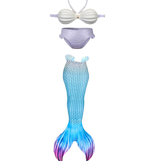 MERMAKER mermaid tail fish tail princess dress swimsuit ສາວເດັກນ້ອຍເດັກນ້ອຍປາຫາງ