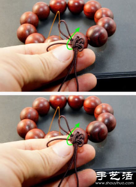 手持27颗佛珠穿法图解