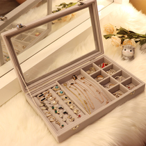 Cover earrings with lid earrings storage box jewelry dust jewelry storage box earrings EAR thread finishing display box