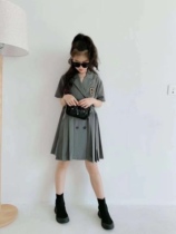 Bora bora Korean childrens clothing girls suit skirt 2021 spring new female baby college style dress trend