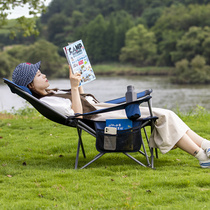 Outdoor folding chair recliner beach chair single backrest Camping Fishing sketching seat safety portable chair multi-purpose