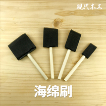Linen Woodworking Foam Rubber Sponge Brushed Wood Wax Oil Water-based Paint Coating Brushed DIY Handmade Color Small Brush