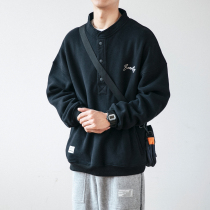 Day-series Chauded Alphabet Embroidery Plus Suede clothing Mens autumn Winter Harbor Wind relaxation No hat lovers casual jacket Chauille