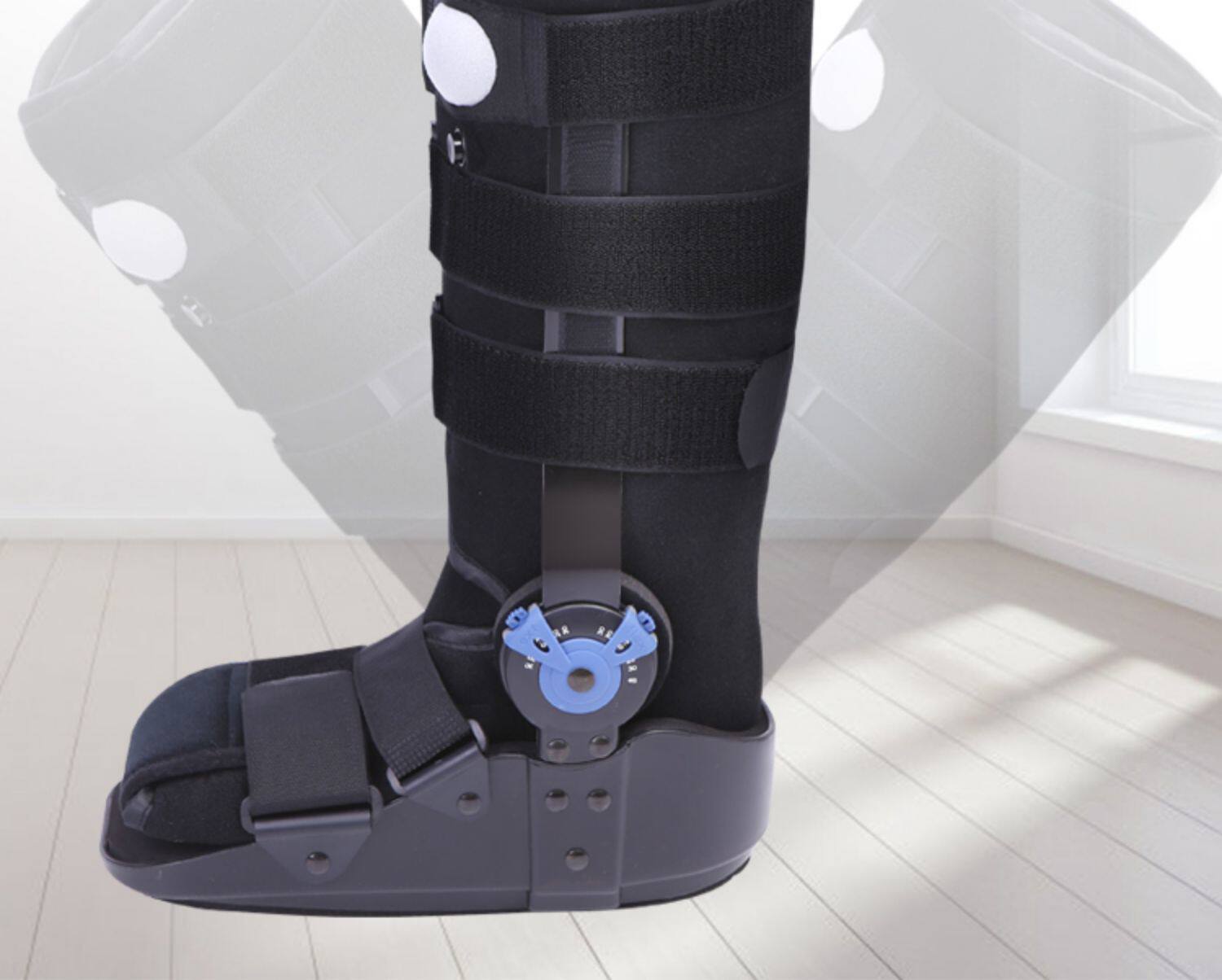 跟腱靴断裂踝关节固定支具代替石膏保护脚踝的鞋脚扭伤骨折康复器_卷