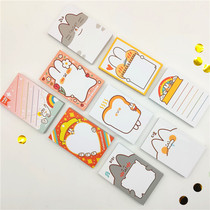 Korean version of ins cute cute rabbit sticky note book can be torn portable message note Post-it memo small book
